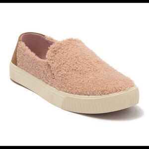 TOMS Sunset Faux Sherpa Blush Slip-On Sneakers